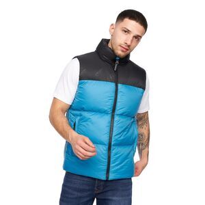 Crosshatch Mens Demerley Contrast Panel Vest / Petrol/Black